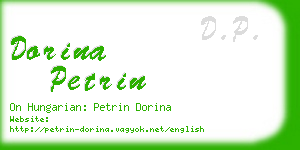 dorina petrin business card